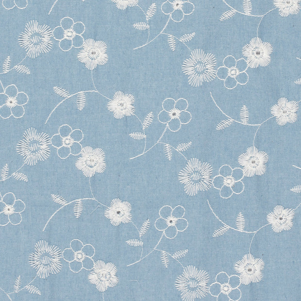 Embroidered Denim Farbic